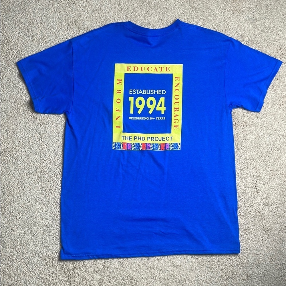 Blue “PhD Project” T-Shirt for Men - Picture 5 of 5
